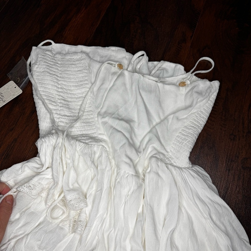 Free People Marley Romper white/Ivory Medium NWT - Picture 7 of 14